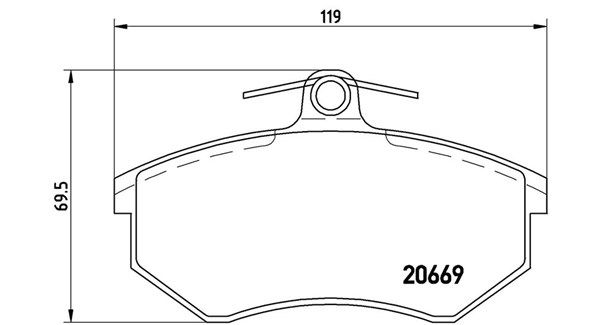 Bremsbelagsatz, Scheibenbremse