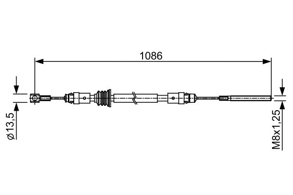 Cable de accionamiento, freno de estacionamiento