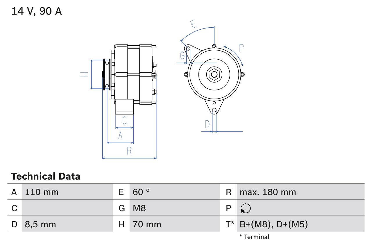 Alternator 0 986 034 150