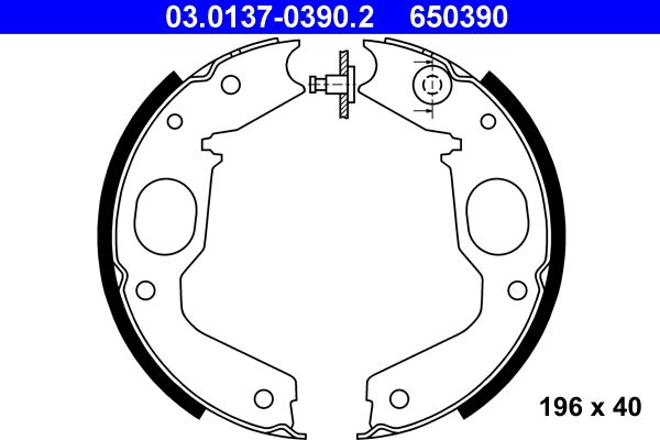 Brake Shoe Set, parking brake 03.0137-0390.2