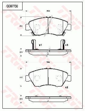 TRW DISC BRAKE PADS - TecDoc Only