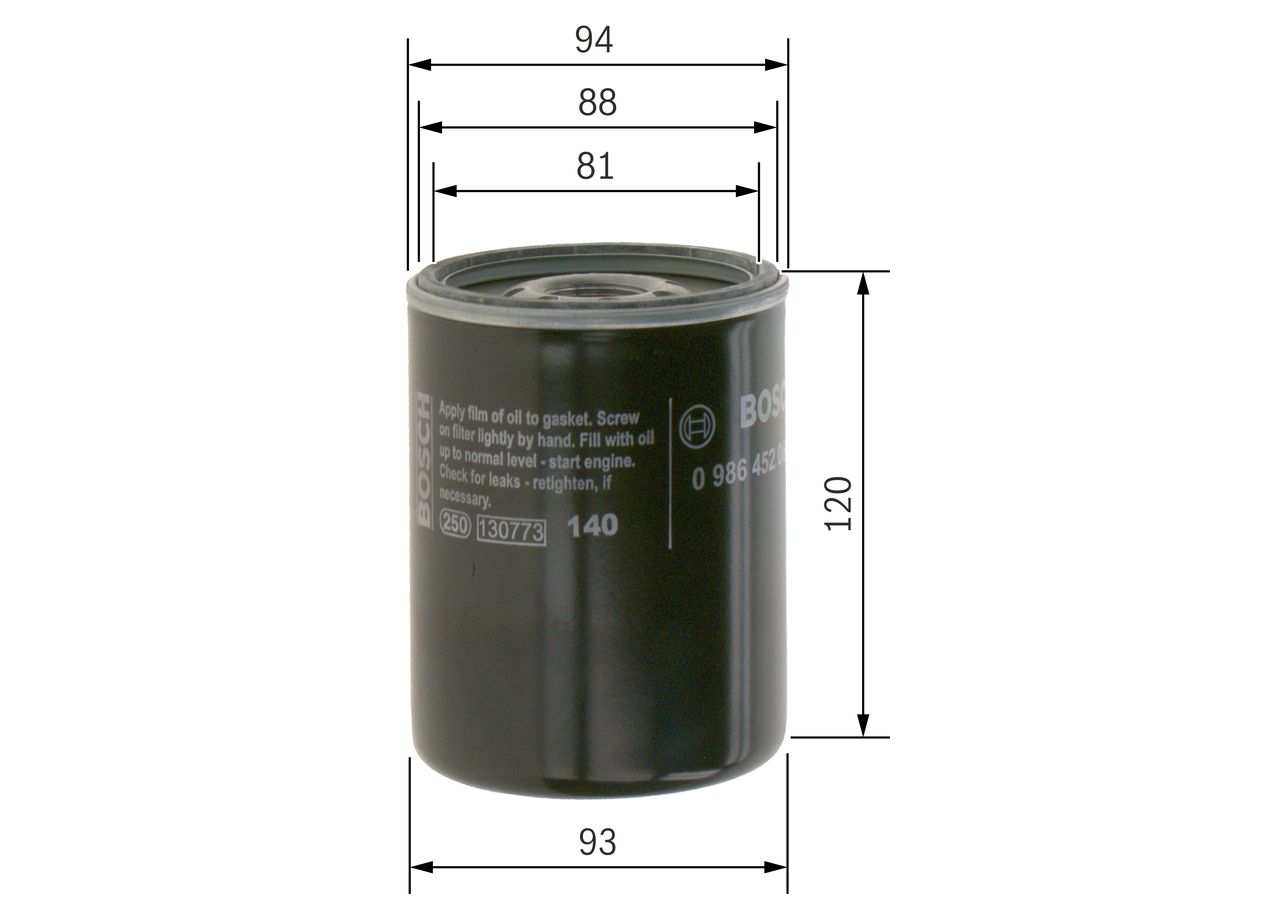 Oil Filter 0 986 452 064