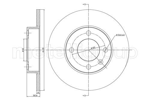 METELLI 23-0054 - Bremsscheibe