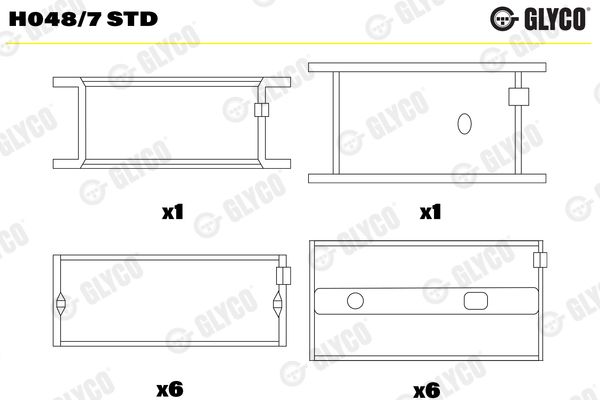 H048/7 STD GLYCO főtengelycsapágy