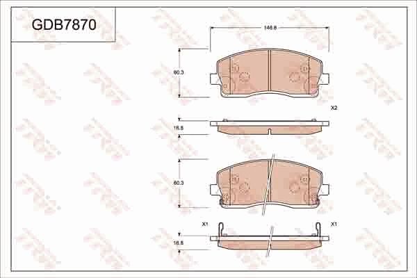 TRW DISC BRAKE PADS - TecDoc Only