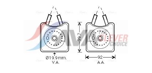 AVA QUALITY COOLING VN3215 - &Ouml;lk&uuml;hler, Motor&ouml;l ** CLEVER FIT **