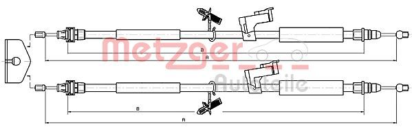 Cable Pull, parking brake 10.5368