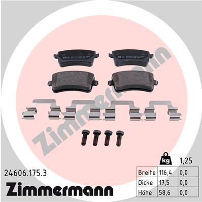 Brake Pad Set, disc brake 24606.175.3