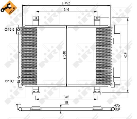 NRF 35854 Condenser, air conditioning