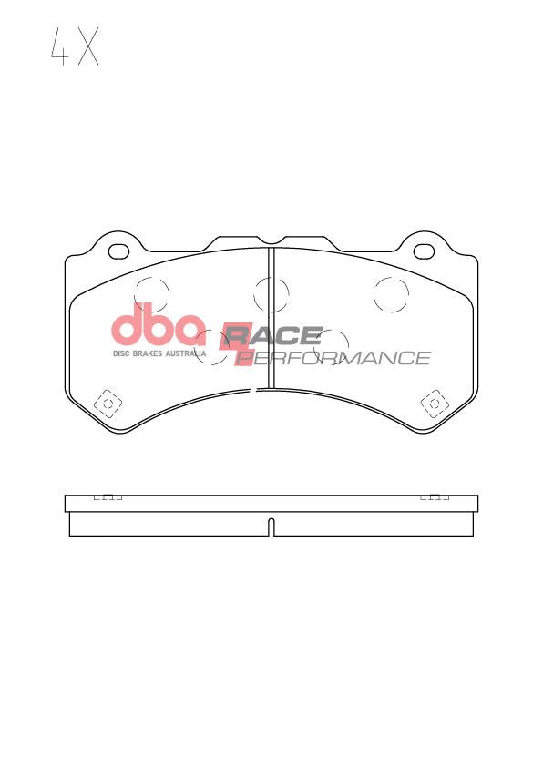 DBA RACE BRAKE PADS [ NISSAN GT-R (BREMBO NARROW SHOULDER BACKING PLATE) 2007 -2014 F - TecDoc Only