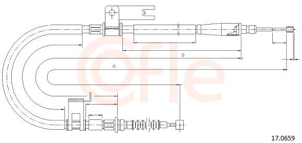 Cable Pull, parking brake 17.0659