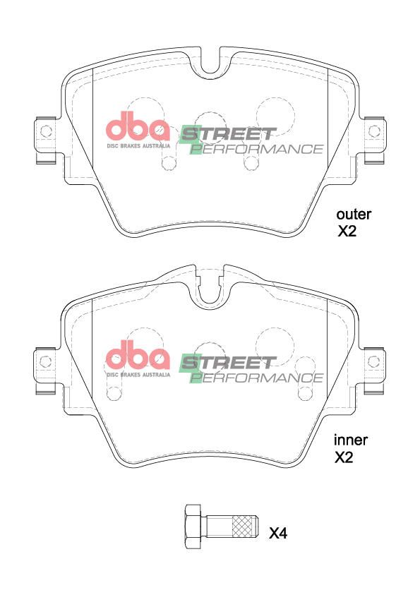 DBA SP PERFORMANCE BRAKE PADS [ BMW 420i Non Msport 2023 - On F  ] - TecDoc Only