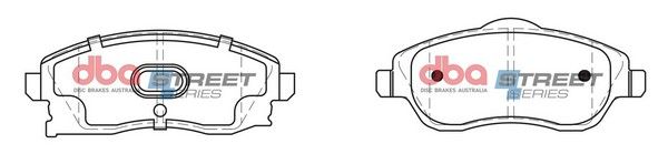 DBA SS STREET SERIES BRAKE PADS [ Holden Barina/Combo & Tigra 2001-2011 F ] - TecDoc Only