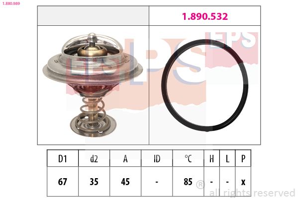 1.880.989 EPS Made in Italy - OE Equivalent termosztát, hűtőfolyadék