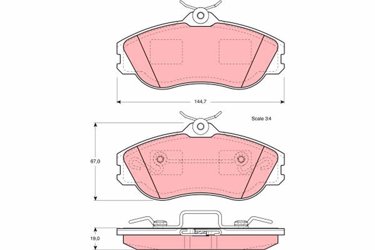 Brake Pad Set, disc brake GDB815