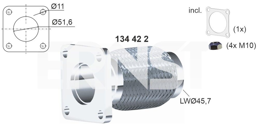 Flexrohr, Abgasanlage