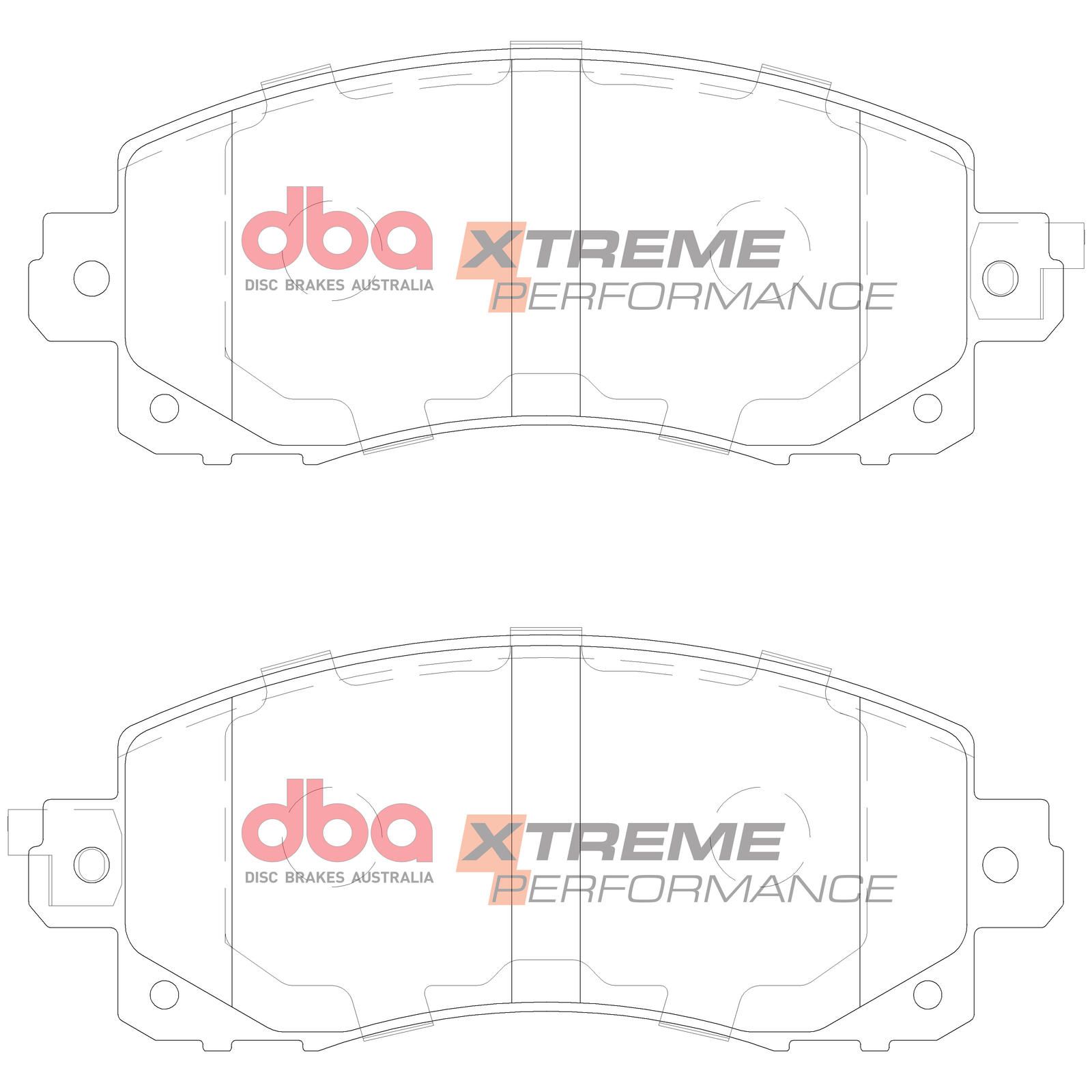 DBA XP XTREME PERFORMANCE BRAKE PADS [ Subaru Imprezza FB / Forrester 2.5 FB20, FB25 Sti 2018 - On F ] - TecDoc Only