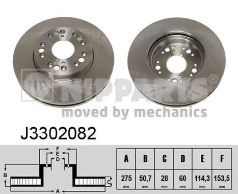 J3302082 NIPPARTS féktárcsa