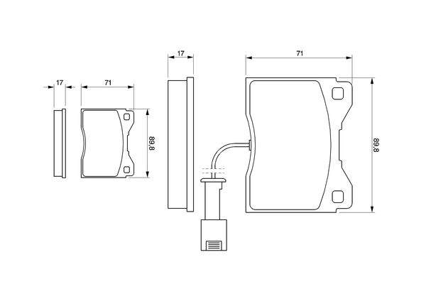 Bremsbelagsatz, Scheibenbremse