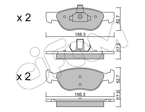 Brake Pad Set, disc brake 822-082-2