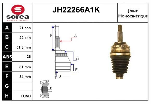 KIT CV JOINT AVEC KR083 - CLIO II