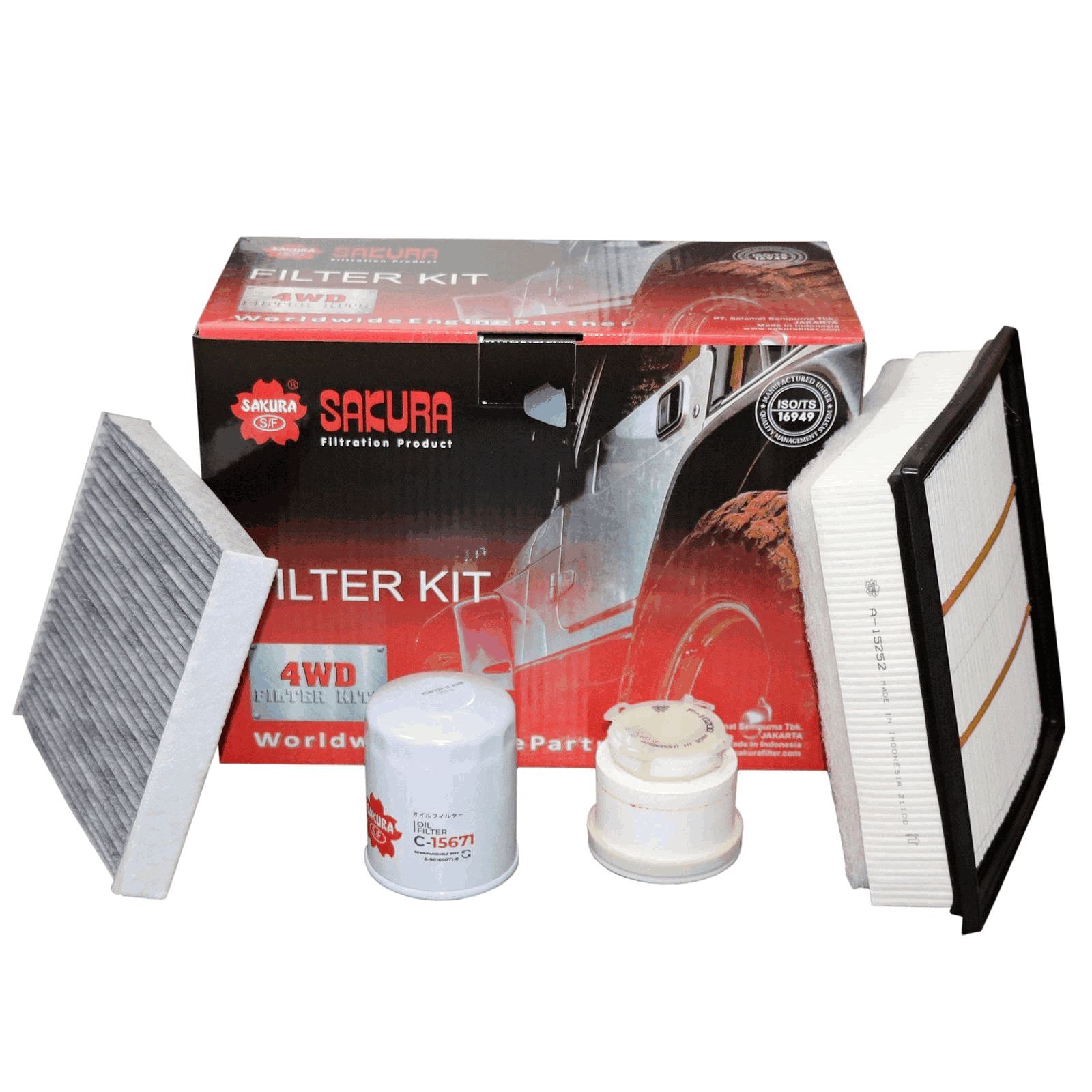 FILTER KIT OIL AIR FUEL CABIN - TecDoc Only