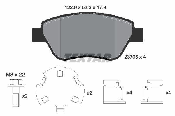 Brake Pad Set, disc brake 2370507