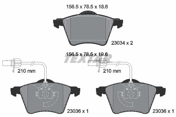 2303401 TEXTAR Q+ fékbetétkészlet, tárcsafék