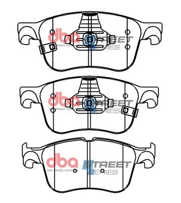 DBA SS STREET SERIES BRAKE PADS [ FORD FOCUS 1.5L 2018 -> F ] - TecDoc Only