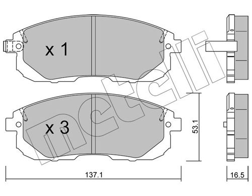 Brake Pad Set, disc brake 22-0876-0