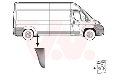 VAN WEZEL 1651416 - Zier-/Schutzleiste, Seitenwand