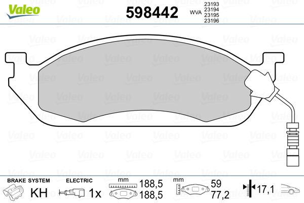 PLAQ FREIN MERC CLASSE ML (163)  .