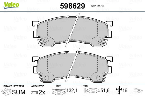 PLAQ FREIN MAZ 323, 626, MX6  9900