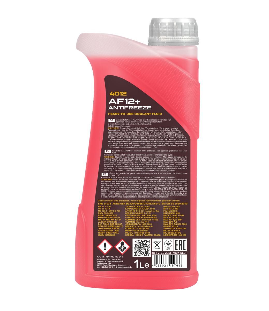 MANNOL Kühlerfrostschutz ROT - 1 Liter MANNOL Kühlerfrostschutz ROT - 1 Liter