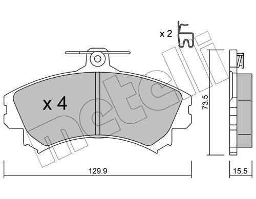 Brake Pad Set, disc brake 22-0216-0