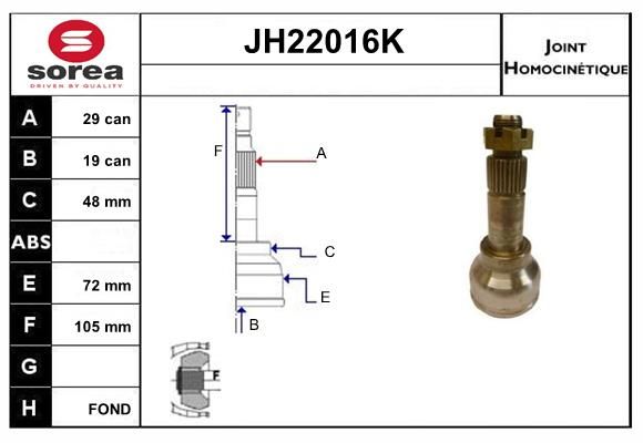 KIT CV JOINT AVEC KR059 - METRO