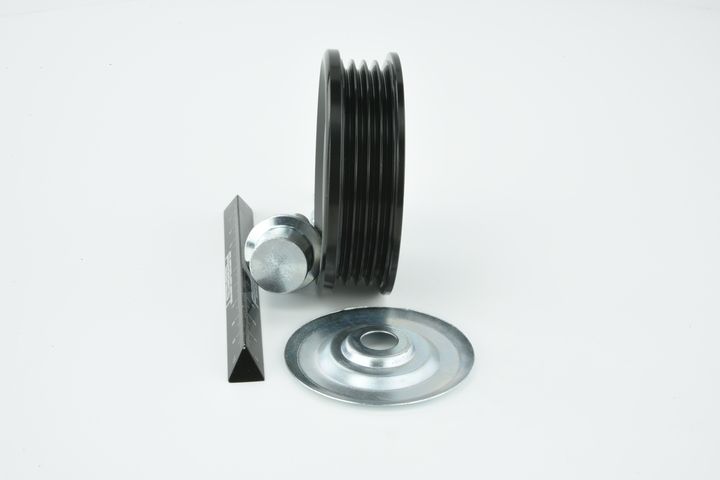 įtempiklio skriemulys, V formos rumbuotas diržas