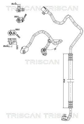 TRISCAN 9010 11015 - Hochdruck-/Niederdruckleitung, Klimaanlage