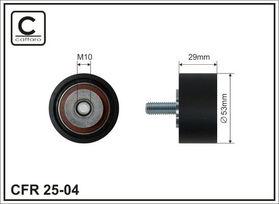 Deflection Pulley/Guide Pulley, timing belt 25-04