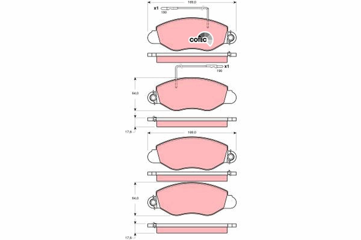 Brake Pad Set, disc brake GDB3354