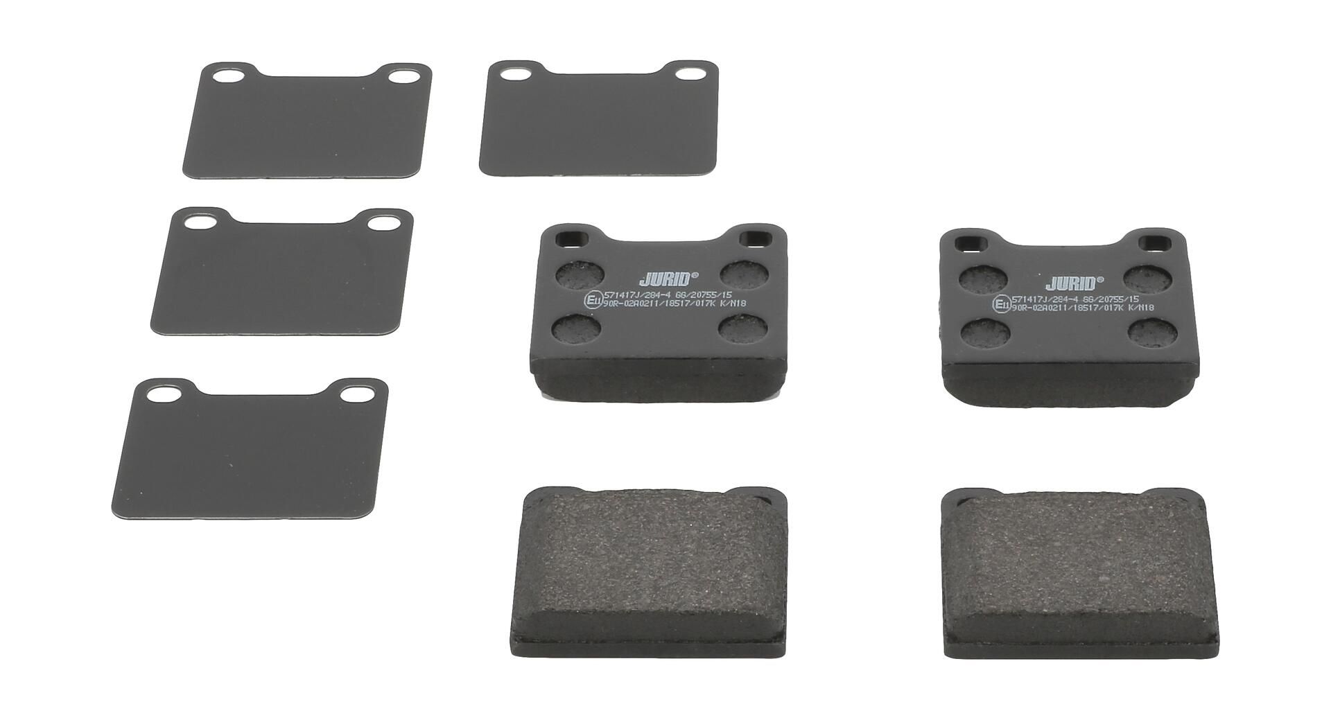 Bremsbelagsatz, Scheibenbremse