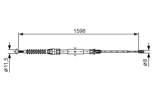BOSCH 1 987 482 379 Cable Pull, parking brake