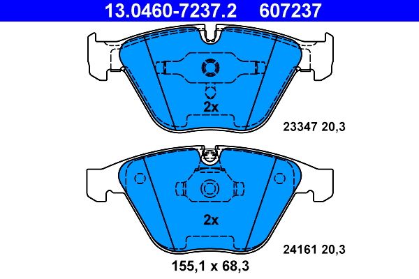 Brake Pad Set, disc brake 13.0460-7237.2