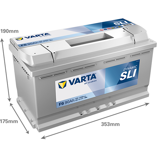 VARTA Dynamic SLI F6 | 12V 90Ah 720A | Autobatterie VARTA Dynamic SLI F6 | 12V 90Ah 720A | Autobatterie