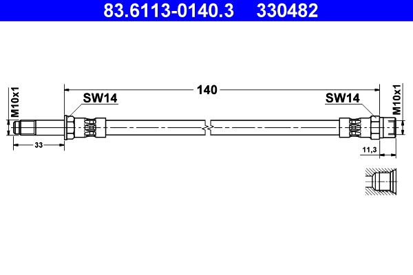 Brake Hose 83.6113-0140.3