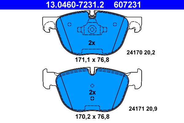 Brake Pad Set, disc brake 13.0460-7231.2