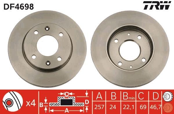 Brake Disc DF4698