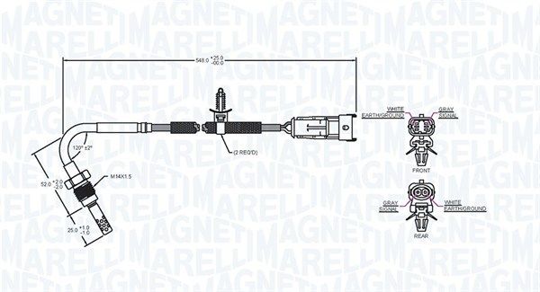 Sensor, Abgastemperatur