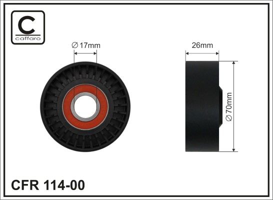 Tensioner Pulley, V-ribbed belt 114-00