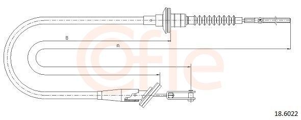 COFLE 18.6022 - Seilzug, Kupplungsbet&auml;tigung